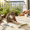 Cat Teaser Wand Set with Replacement Fleece Tops