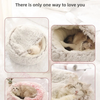 Lit Semi-Ouvert en Peluche pour Chats et Chiens