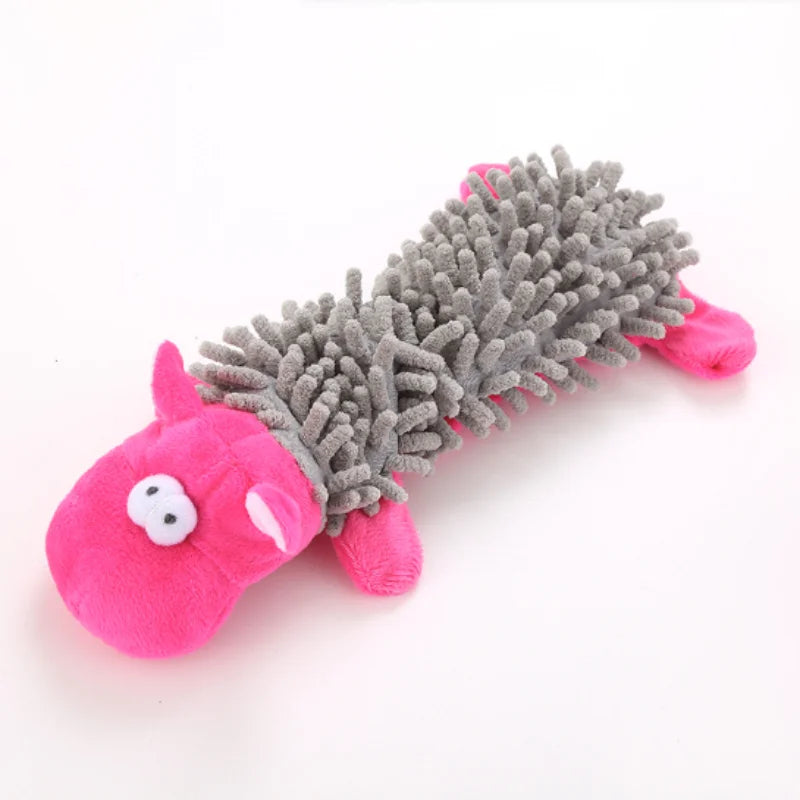 Plush Squeaky Donkey Dog Toy for Teething and Interactive Play