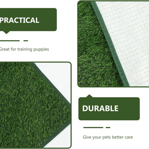 Alfombra de césped artificial verde para entrenar cachorros y controlar olores.