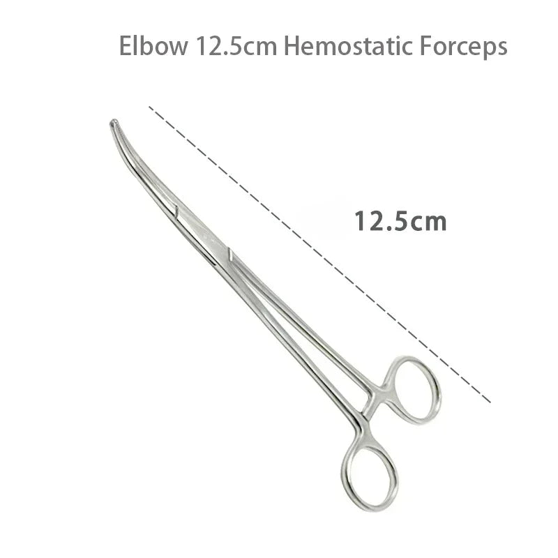 Stainless Steel Locking Hemostatic Forceps with Serrated Jaws