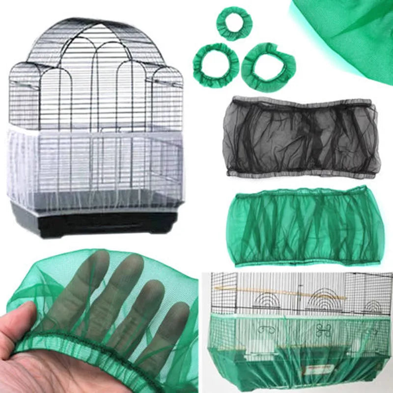 Breathable Nylon Mesh Bird Cage Seed Catcher