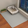 Waterproof Double-Layer Cat Litter Mat with Non-Slip Base