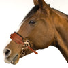 Bridon en cuir réglable pour cheval (Hackamore)