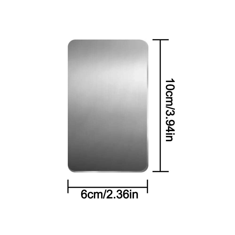 A rectangular aluminum pet cooling plate with dimensions 10cm by 3.94in and 6cm by 2.36in.