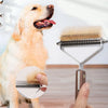 Double-Sided Wooden Pet Grooming Comb