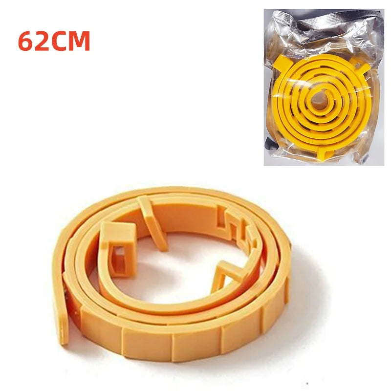 A round, orange adjustable waterproof pet collar for small dogs and cats.