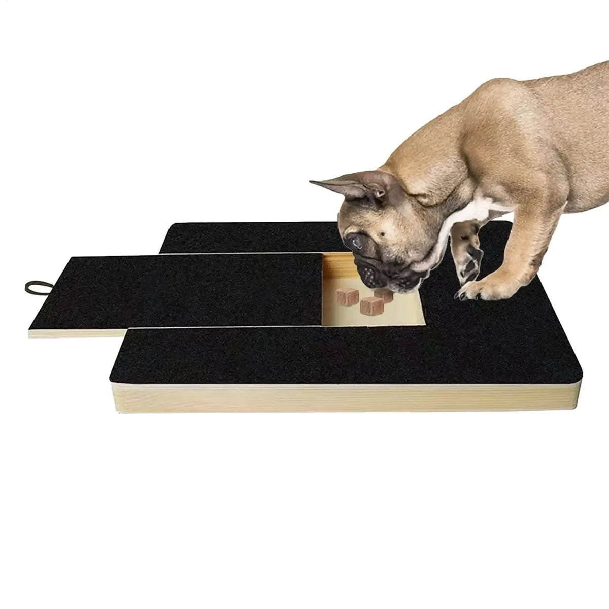 Wooden Dog Nail Scratching Board with Built-in Treat Box