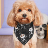 Halloween Dog Bandana with Pumpkin and Spider Web Design