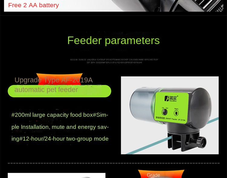 Automatic Fish Tank Feeder with Timed Dispense