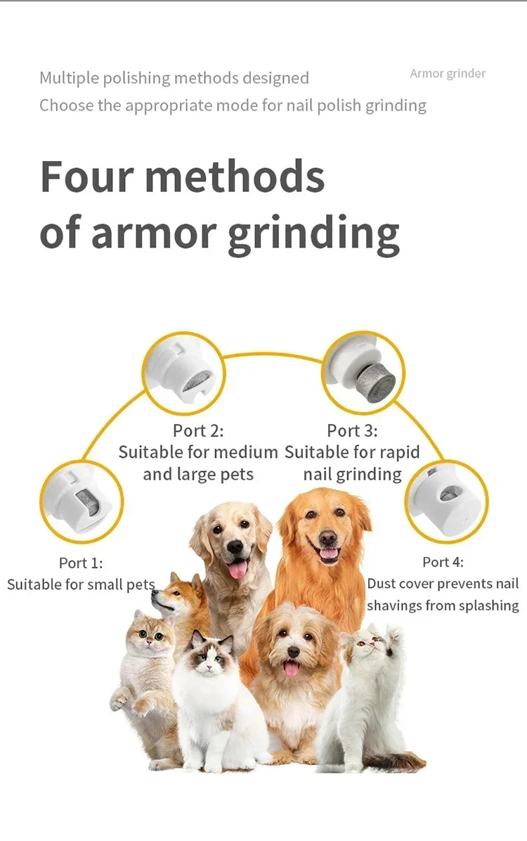 Quiet Rechargeable Pet Nail Grinder for Dogs and Cats