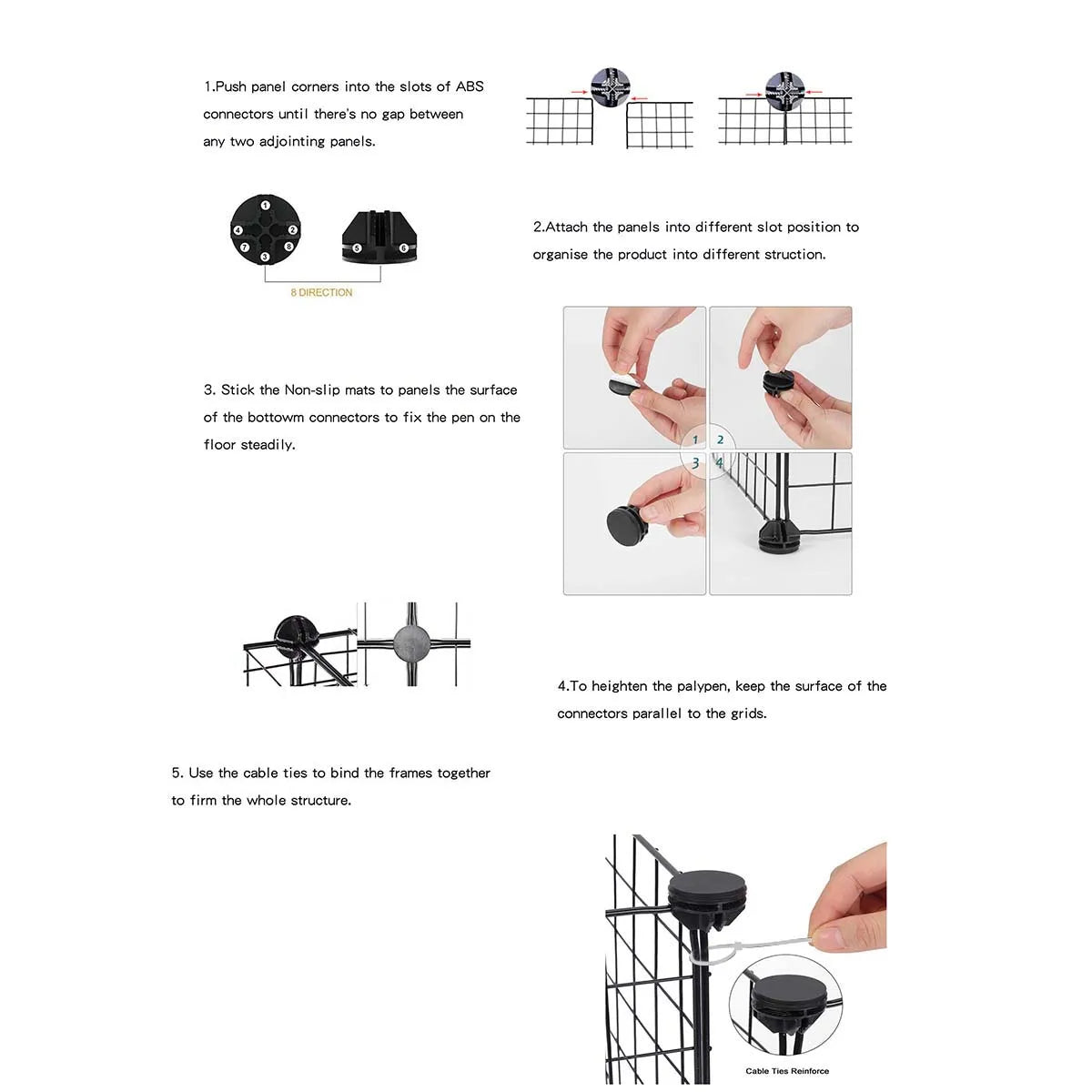 Modular Pet Playpen with Easy Assembly