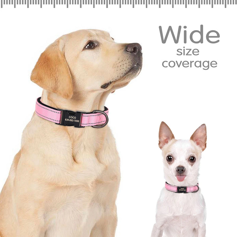 Reflektierendes personalisiertes Hundehalsband mit graviertem Anhänger