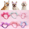 Adjustable Pearl Dog Bows with Elastic Bands for Stylish Pets