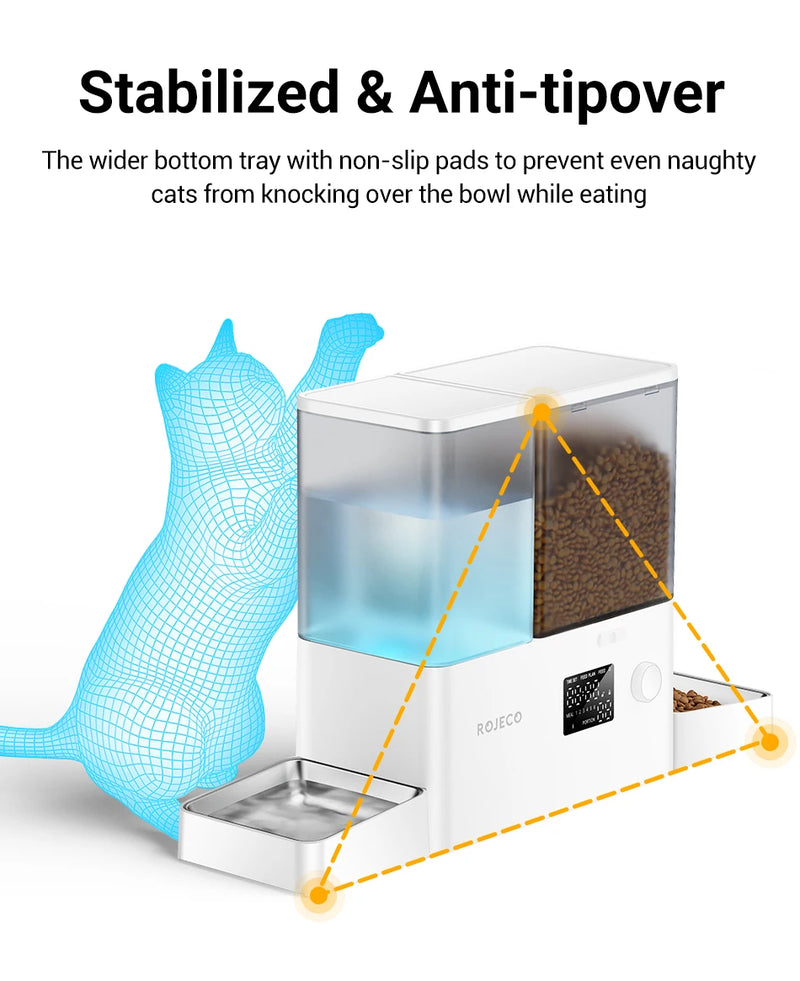 Distributeur Automatique de Nourriture et Fontaine à Eau pour Animaux