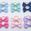 Pet Hair Bows with Elastic Bands (100-Pack)
