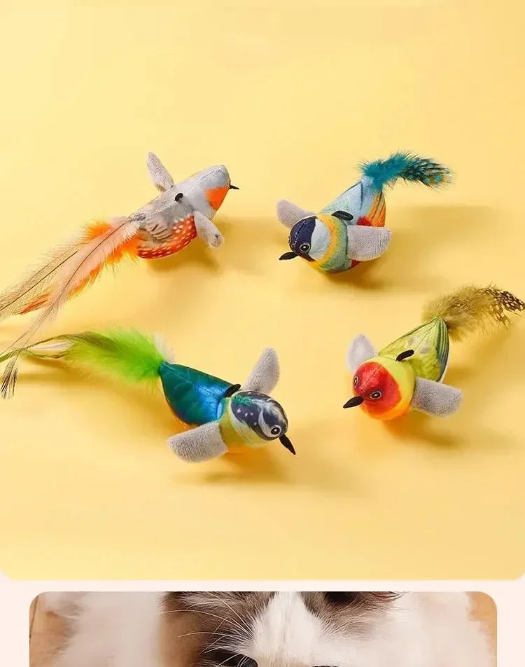 Rechargeable Flapping Bird Cat Toy with Catnip