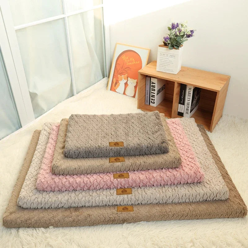 Orthopedic Memory Foam Dog Bed with Removable Washable Faux Fur Cover