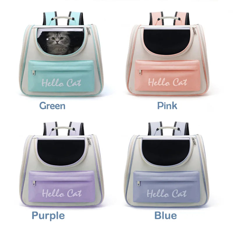 حقيبة حمل للقطط مضادة للرياح مع وسادة