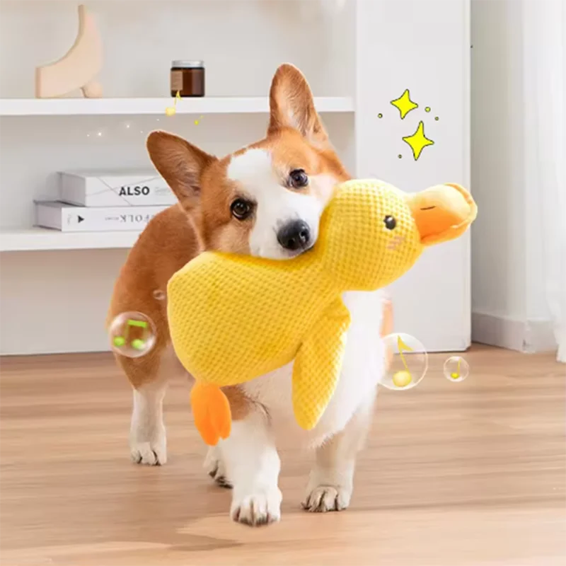 Beißfester Stelzenenten-Hundespielzeug