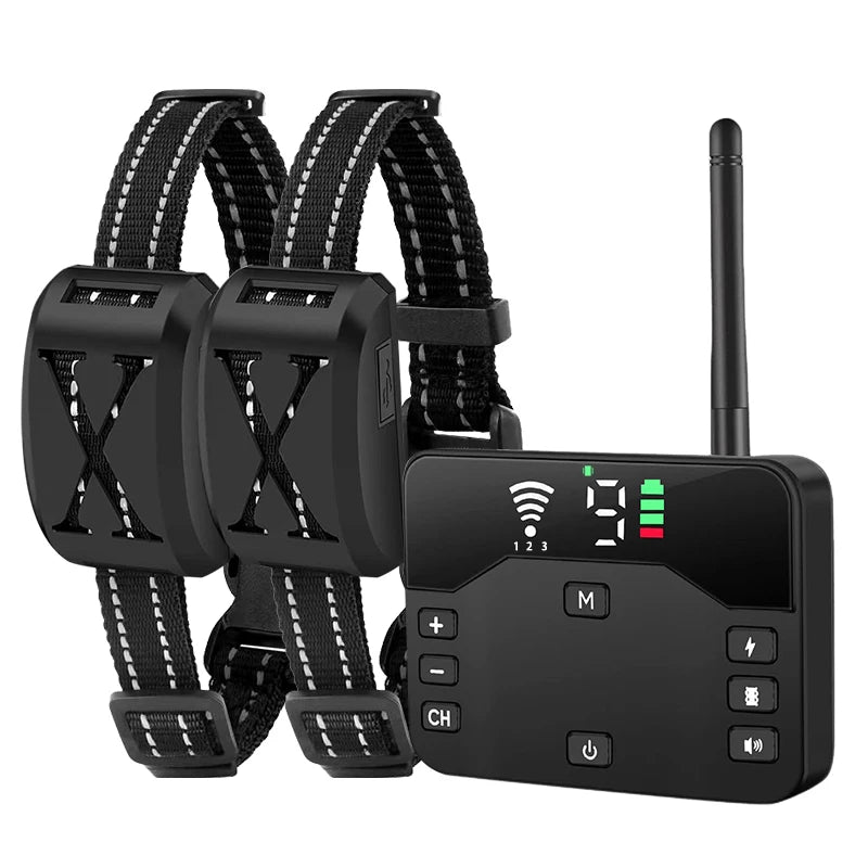2-in-1 Wireless Dog Training Collar with Remote and Electric Fence