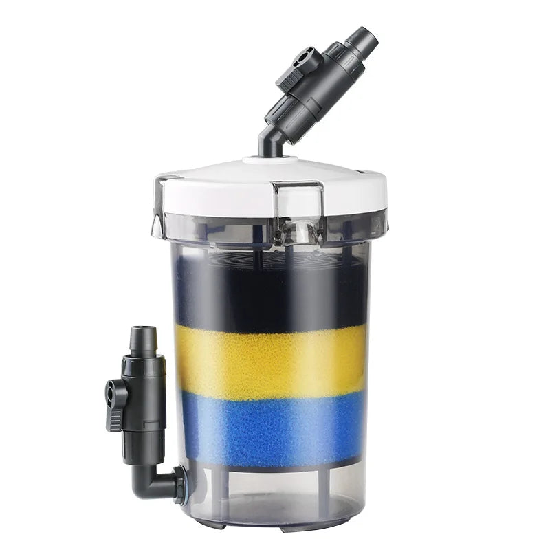 Filtre Externe Compact avec Fût Transparent pour Aquarium