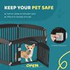 Expandable Plastic Dog Playpen with Door - 6 Panel
