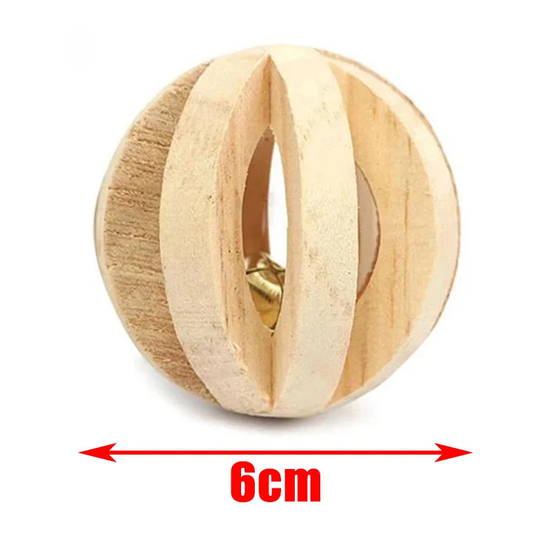 Natural Wooden Chew Toy Set for Small Pets – Guinea Pigs, Rabbits & Hamsters