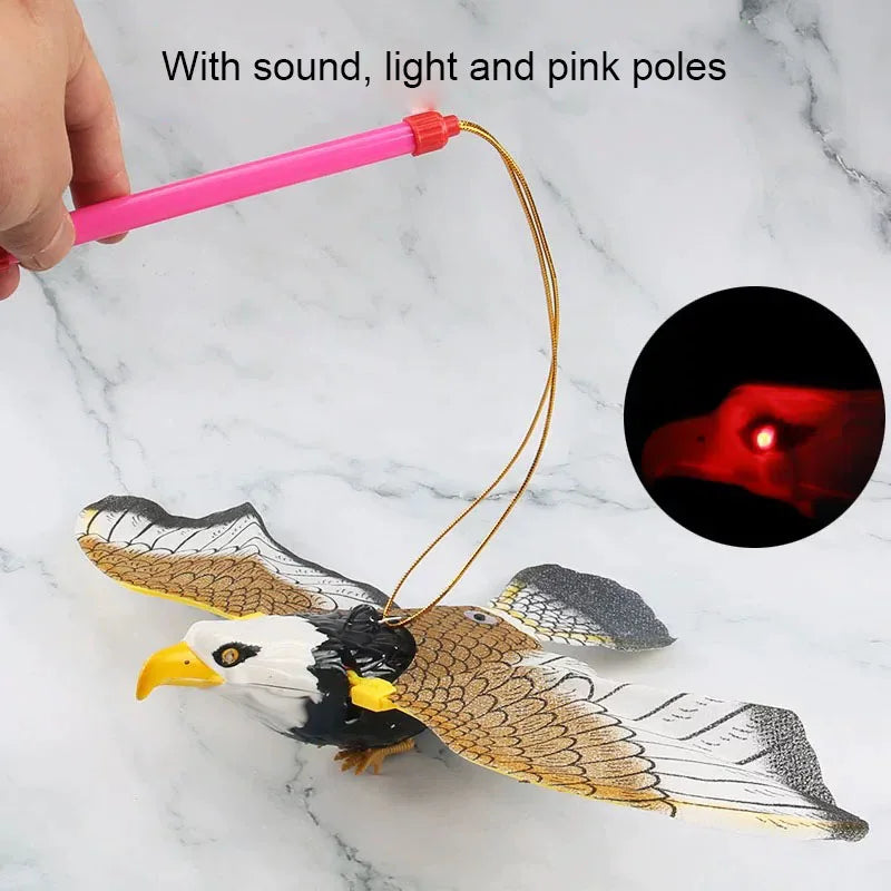 Interactive Flying Bird Cat Toy with Hanging Teaser