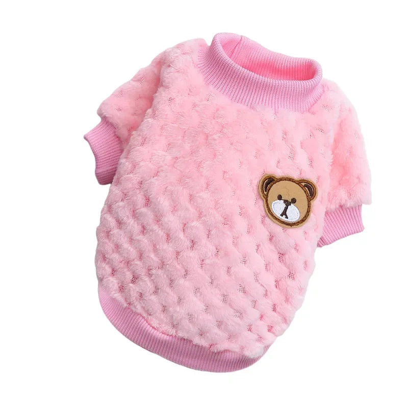 Cozy Fleece Dog Sweater for Small and Medium Breeds