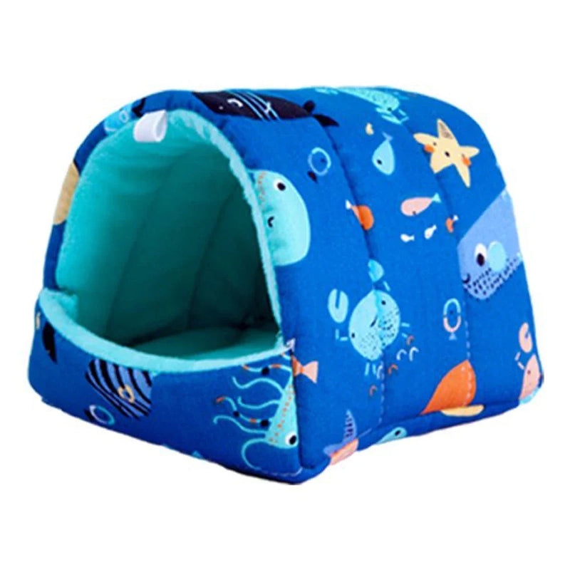 عش سرير دافئ للحيوانات الأليفة الصغيرة وبيت هامستر