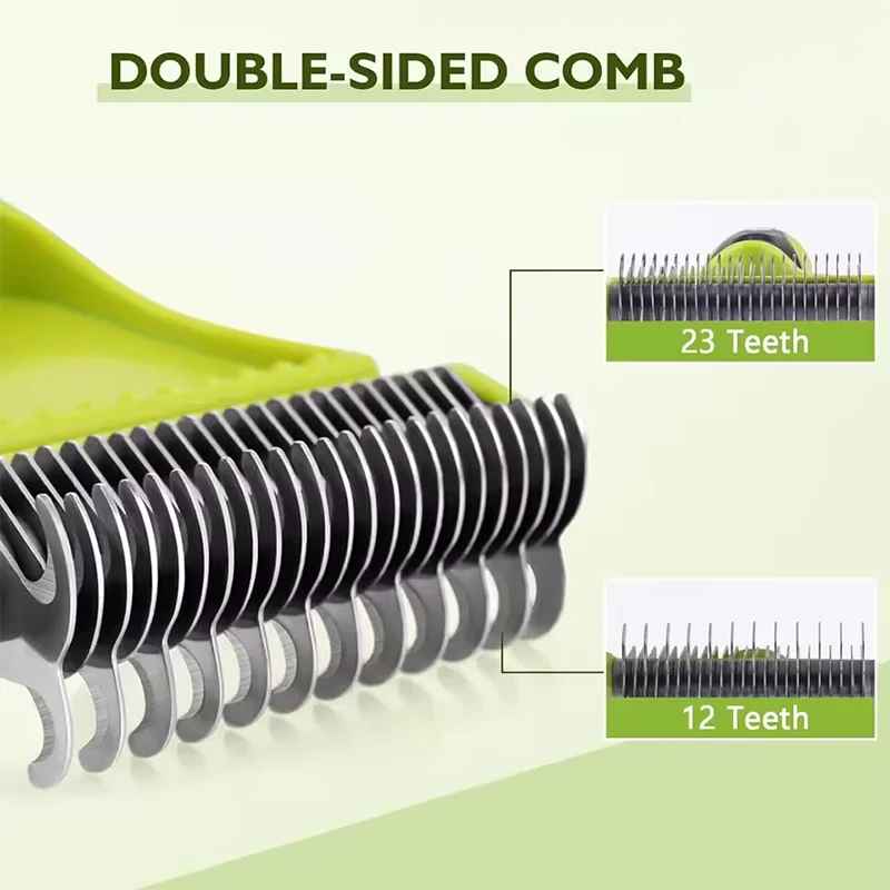 Two-Sided Grooming Brush for Cats and Dogs