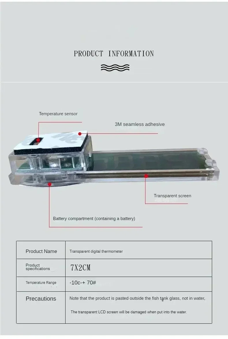 Thermomètre Digital LCD pour Aquarium