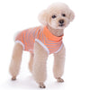 Striped Cotton Dog Recovery Suit for Post-Surgery Protection