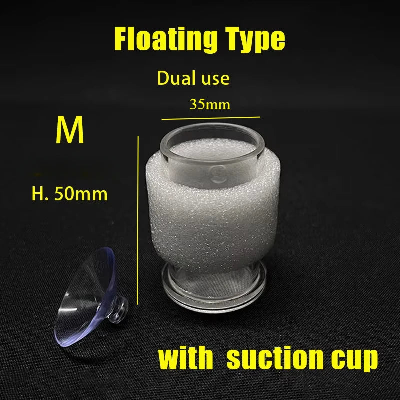 Clear Acrylic Aquarium Feeding Cup Ring Anti-drift Betta Fish Feeder