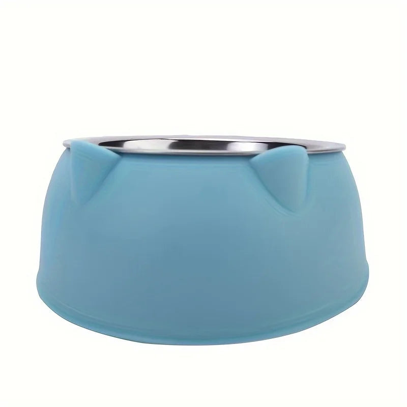 Ergonomic Elevated Cat Bowl with Inclined Stainless Steel Design