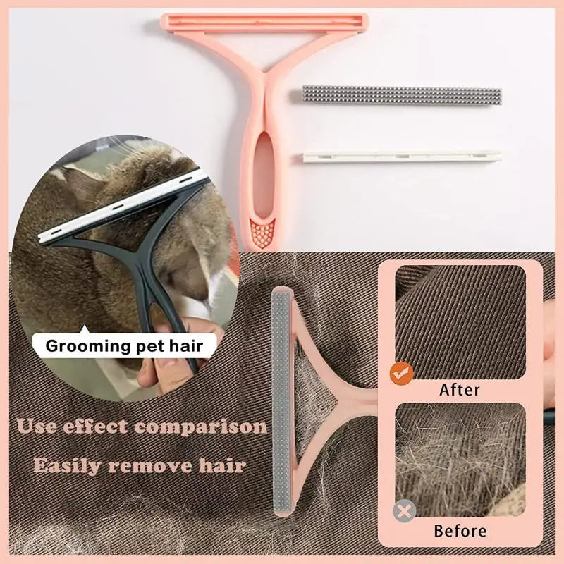 Double-Sided Silicone Pet Hair Remover & Fabric Shaver