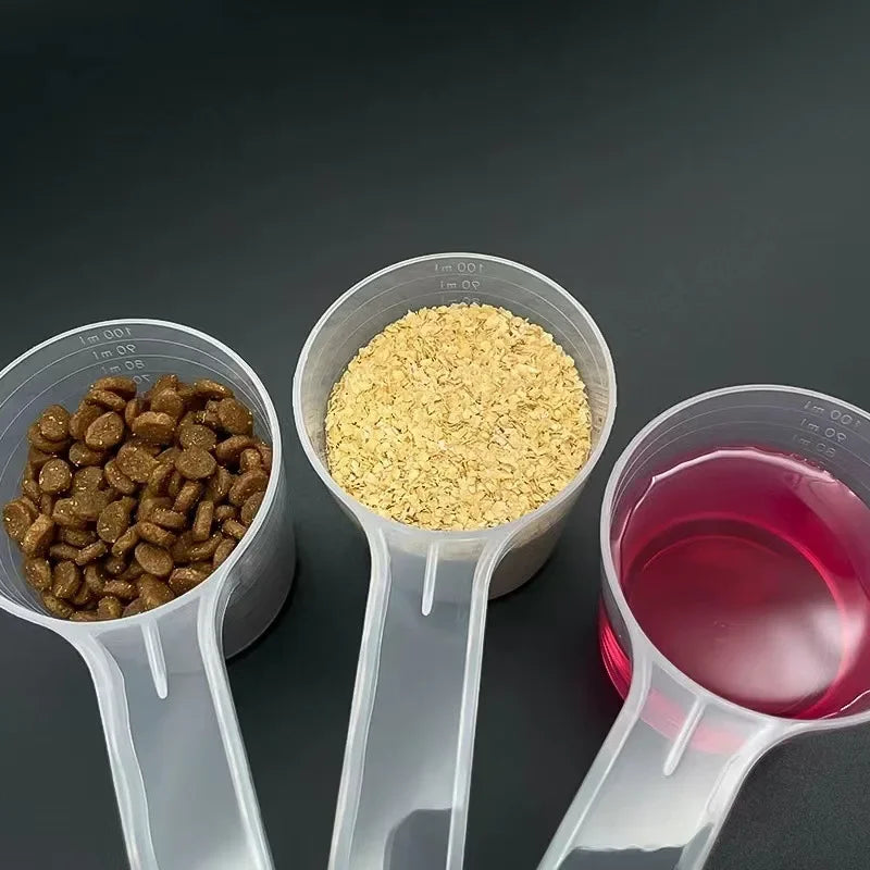 Transparent Pet Measuring Spoon with Scale for Dogs and Cats