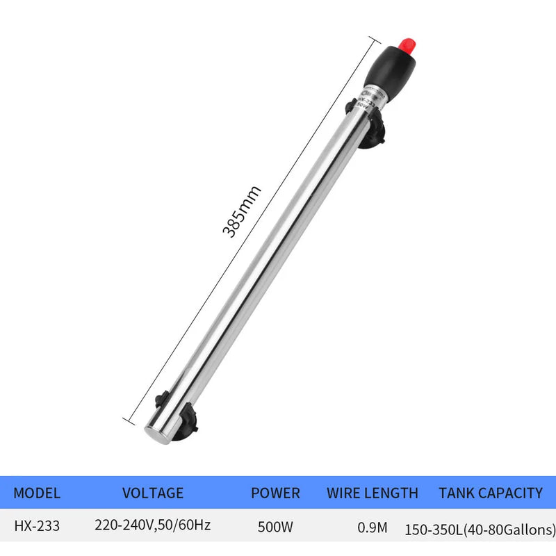 Stainless Steel Aquarium Heating Rod with Automatic Temperature Control