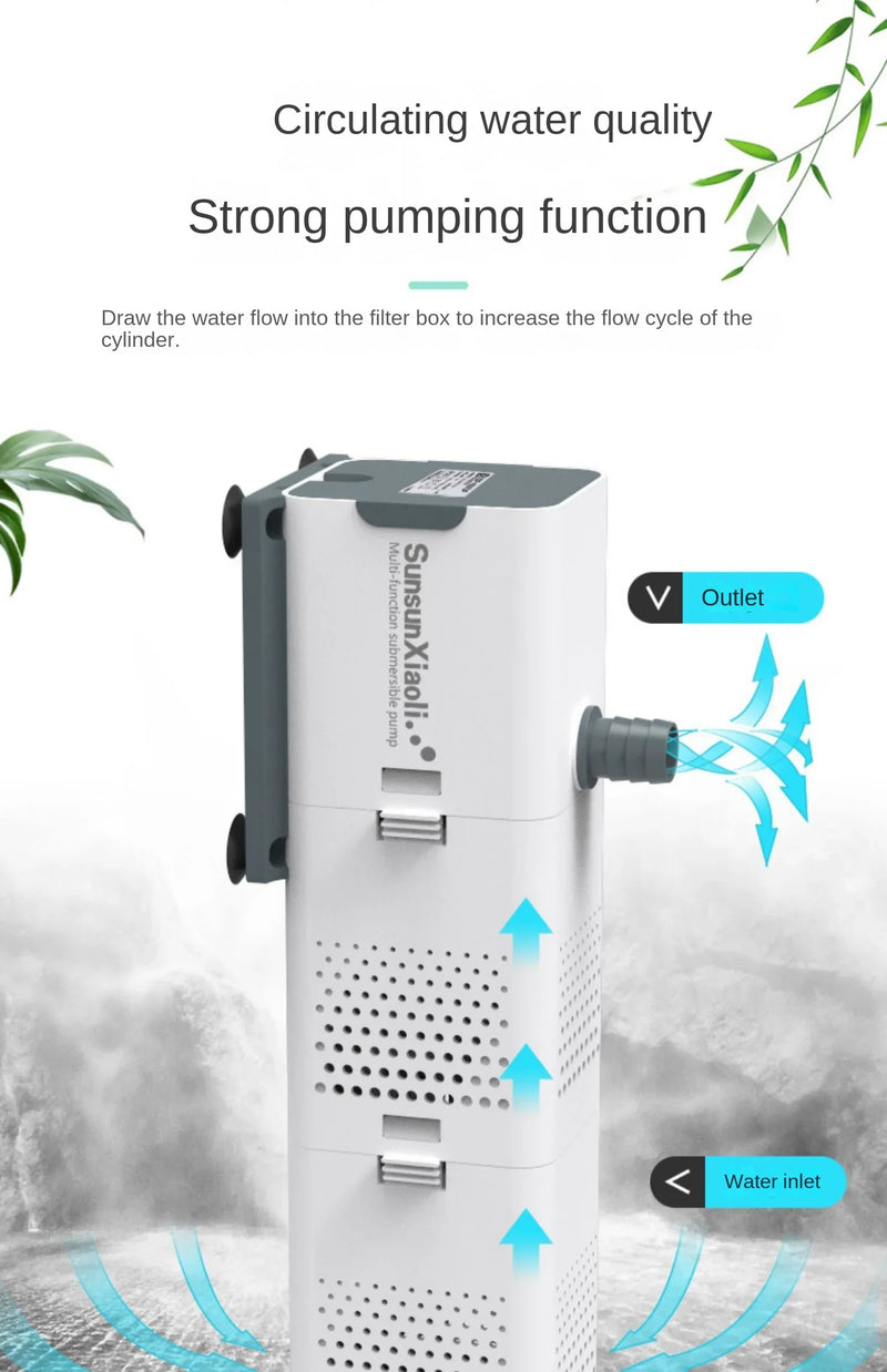 Filtre Submersible Compact pour Aquarium