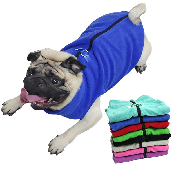 Winter Fleece Dog Jacket Vest for Small & Medium Dogs