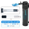 Filtre Submersible 5-en-1 pour Aquarium avec Stérilisateur UV