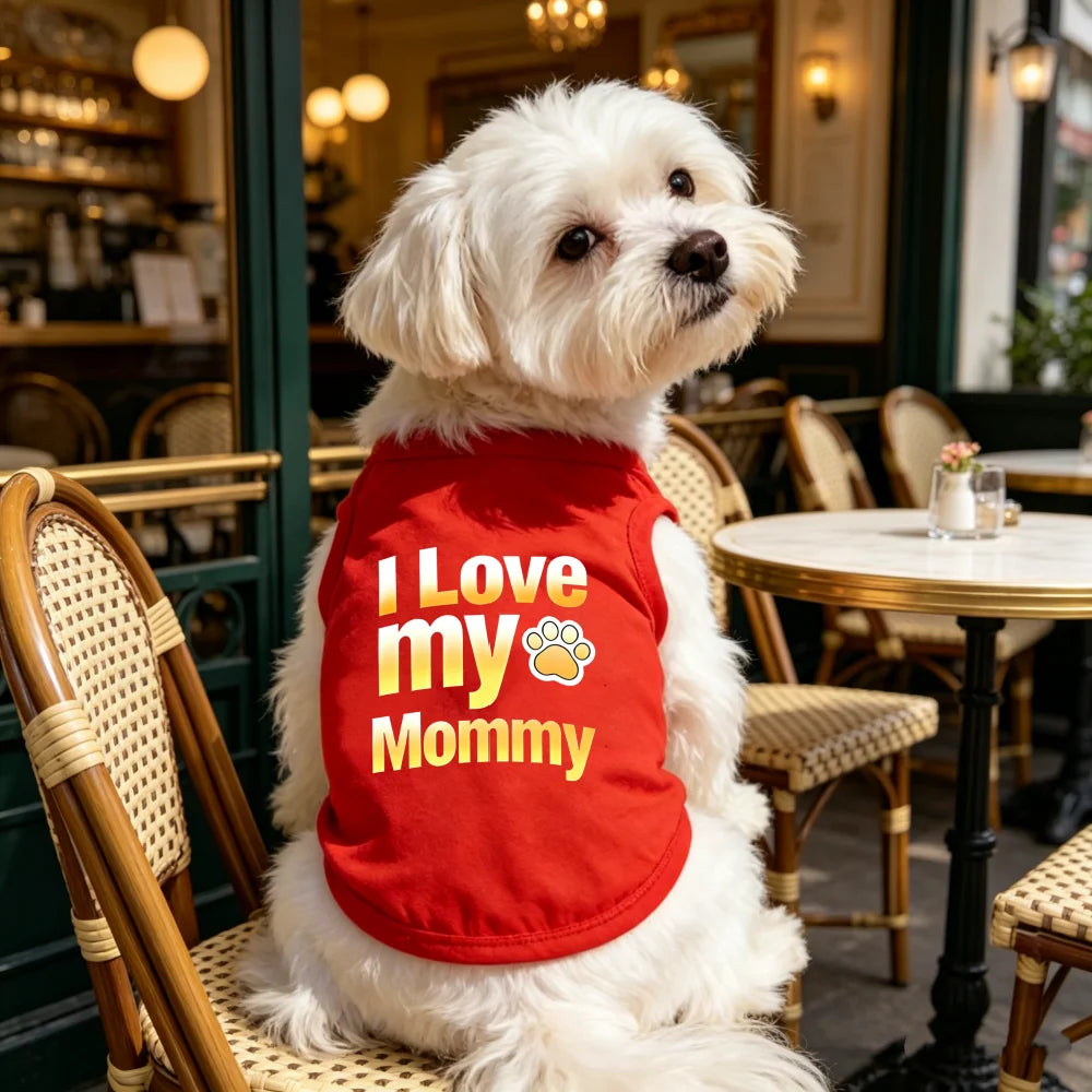 Printed Short-Sleeve Pet Sweater - Lightweight & Breathable for Dogs and Cats