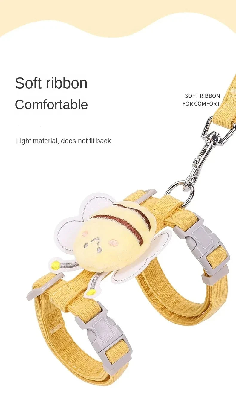 Breathable Mesh Cat & Small Dog Harness with Leash