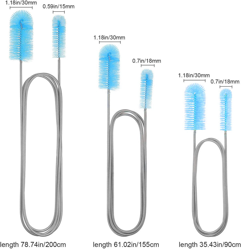 Brosse de nettoyage extensible pour tuyaux d'aquarium