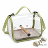 Transparent Bird Carrier with Wooden Perch