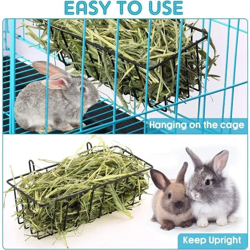 Heavy Duty Metal Hay Feeder for Rabbits and Small Pets