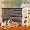 Foldable Mesh Pet Gate with Adhesive Hooks – No-Drilling Safety Barrier