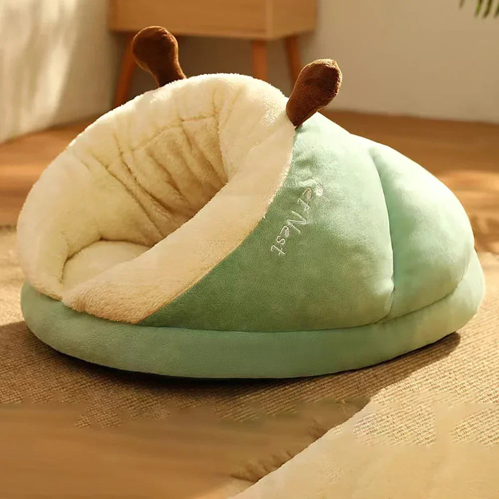 Cozy Plush Pet Bed Cave for Small Dogs and Cats
