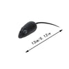 A black interactive squeaking mouse toy for cats shown with a measurement of 13cm or 5.12 inches.